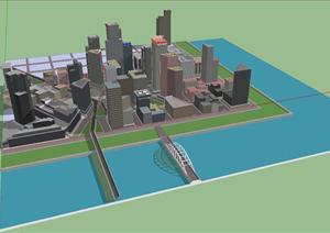某现代城市规划方案设计SU(草图大师)模型