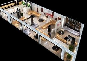 某现代风格商业空间店铺室内设计3DMAX模型