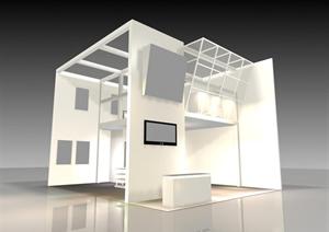 某个现代风展览会馆展台设计3Dmax模型（3）