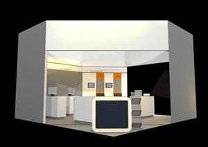 某现代风格小型展览厅展馆设计3DMAX模型