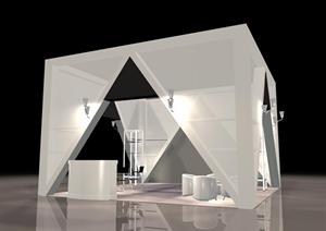 某现代风格展览空间展示厅3DMAX模型设计