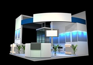 某现代风格展览空间展览厅3DMAX模型方案设计