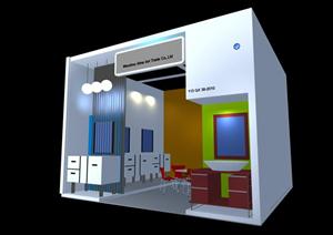 某现代风格展览厅展览大会室内方案设计3DMAX模型