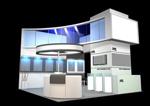 某现代风格展览大厅展览台方案设计3DMAX模型