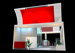 某现代风格展览空间展览会方案设计3DMAX模型