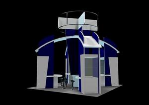 某现代风格展厅展台方案设计 3DMAX模型