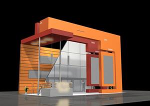 某个现代风展览会馆展台设计3Dmax模型（7）