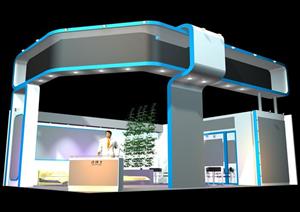 某现代风格展览会展览大厅设计3DMAX模型