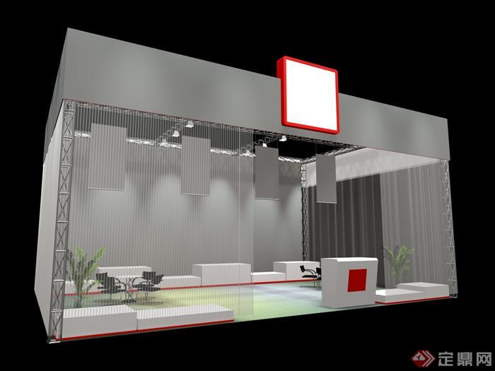 某现代风格展览空间展览会方案设计3DMAX模型方案