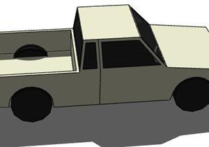 一辆车的交通工具设计SU(草图大师)模型