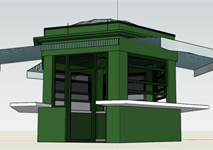 某现代小卖部设计方案SU(草图大师)模型