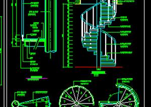 某现代楼梯扶手设计方案施工图
