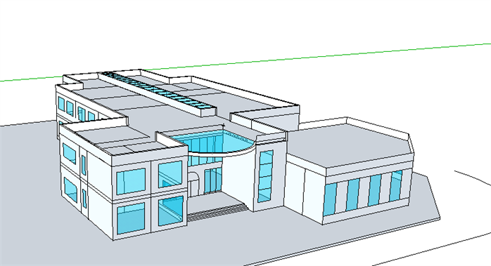 某大学生活动中心建筑设计su模型(2)