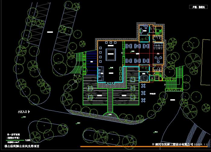 广州某现代风格售楼处建筑方案设计SU模型（附CAD平立面图）