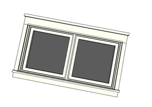 某个现代风格室内窗户设计SU(草图大师)模型素材