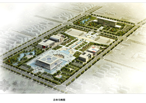 安阳市某现代风格文化中心广场景观规划设计全套文本方案