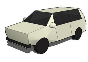 设计素材之交通工具 汽车设计方案SU(草图大师)模型素材1