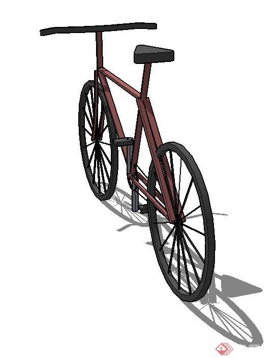 一个自行车SU素材模型(2)