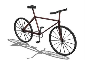 一个自行车SU(草图大师)素材模型