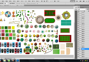 某园林植物铺装图案彩屏图素材大全PSD格式