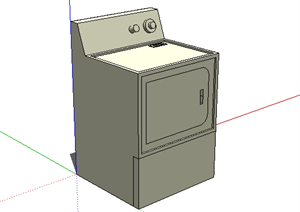 某现代风格室内家具洗衣机SU(草图大师)模型