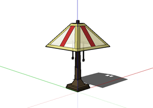 某室内灯具台灯方案设计SU(草图大师)模型素材