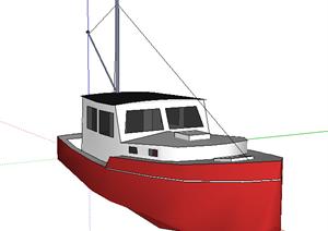 设计素材之交通工具 轮船设计方案SU(草图大师)模型素材