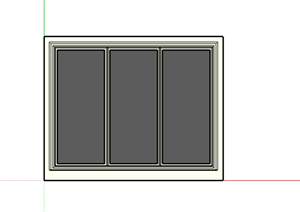 某现代风格室内门窗方案设计SU(草图大师)模型