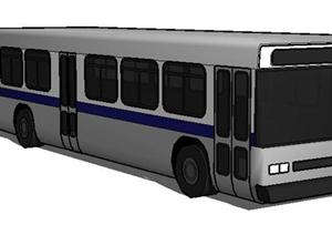 一个公交大巴汽车SU(草图大师)模型素材