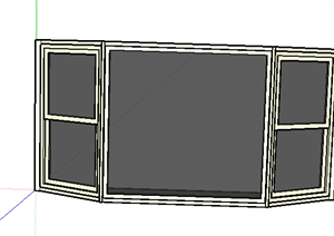某现代风格室内窗户设计SU(草图大师)模型2