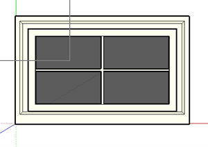 某现代风格室内窗户设计SU(草图大师)模型3