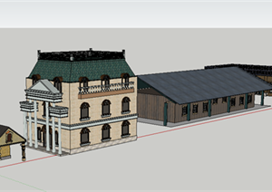 某欧陆式住宅建筑设计方案SU(草图大师)模型
