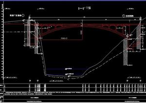 某拱桥小型桥梁建筑设计CAD施工图