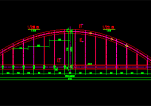 某现代中式风格拱桥小型桥梁CAD施工图