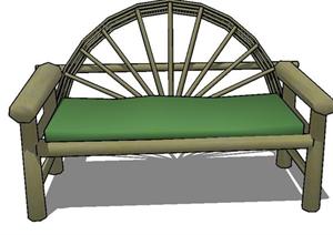一个凳子的景观设计SU(草图大师)模型素材