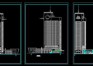 某现代高层宾馆建筑设计方案图（dwg格式）