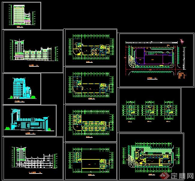 某宾馆建筑设计全套方案平面图(3)