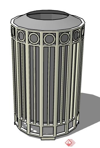 一个垃圾桶的设计SU模型素材(1)