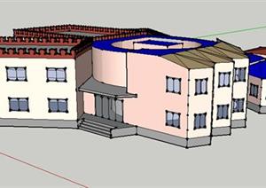 某现代幼儿园建筑设计方案SU(草图大师)模型2