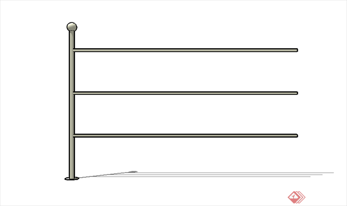 某现代风格栏杆设计SU模型(1)