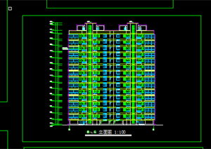 某现代风格高层住宅百合楼建筑设计CAD图纸