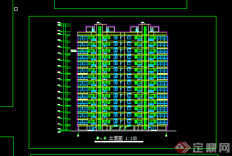 某现代风格高层住宅百合楼建筑设计CAD图纸(1)