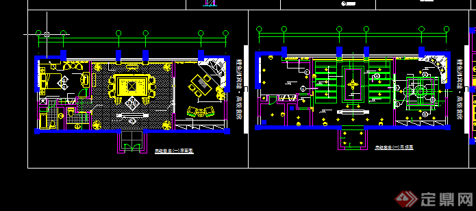 某现代风格宾馆套房建筑方案设计CAD图纸(2)
