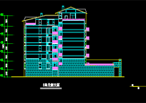 某现代风格住宅楼建筑方案设计CAD图