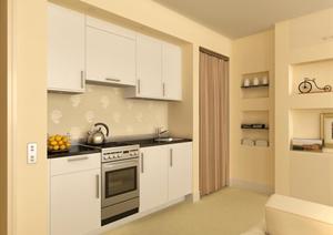 某现代风格一居室室内设计效果图（含3DMAX模型）