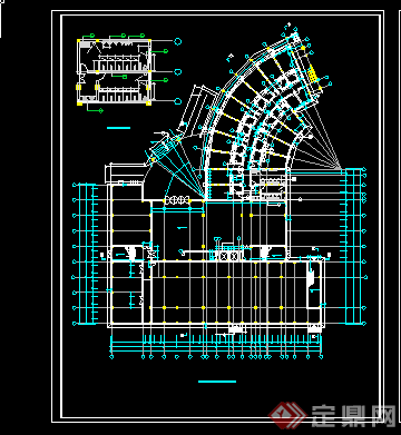 某现代风格酒店方案建筑设计CAD图纸(1)