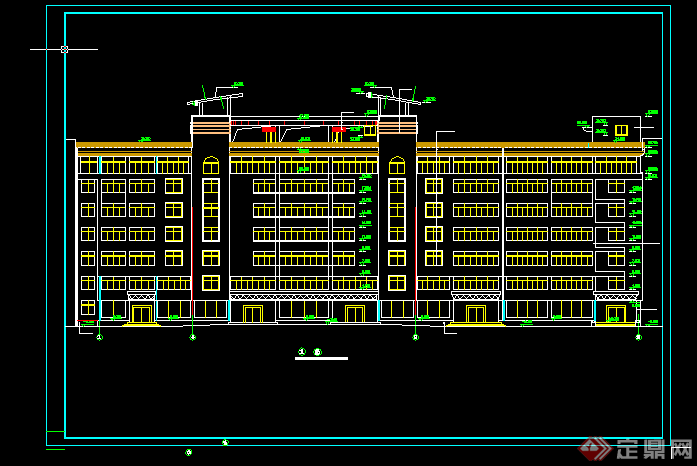 某现代风格宾馆旅社建筑方案设计CAD图纸(3)