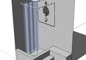 设计素材之厨卫设施洗浴室设计素材SU(草图大师)模型
