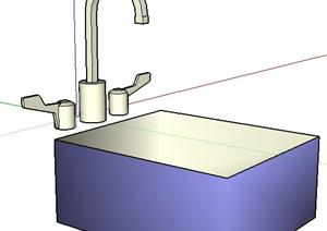 一个全套洗手池SU(草图大师)设计模型素材