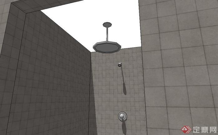 一个全套浴室SU模型素材(2)
